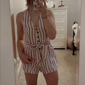 american eagle (red, white, and blue) romper